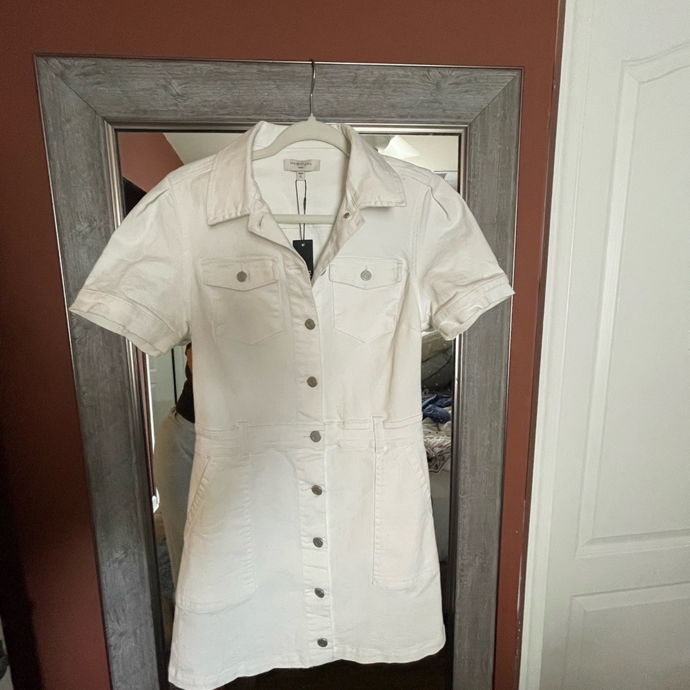 Habitual Cream Short-Sleeve Dress